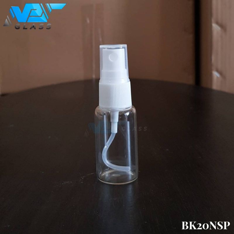 botol kaca bening 20ml spray / botol spray 20ml kaca