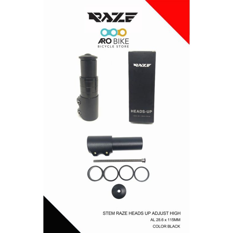 peninggi stang sepeda mtb Raze adaptor stem fork extender ring spacer