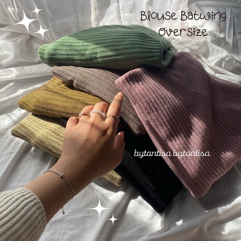 BLOUSE BAJU RAJUT BATWING | ATASAN WANITA MODEL KELELAWAR | OUTER RAJUT KALONG KNIT