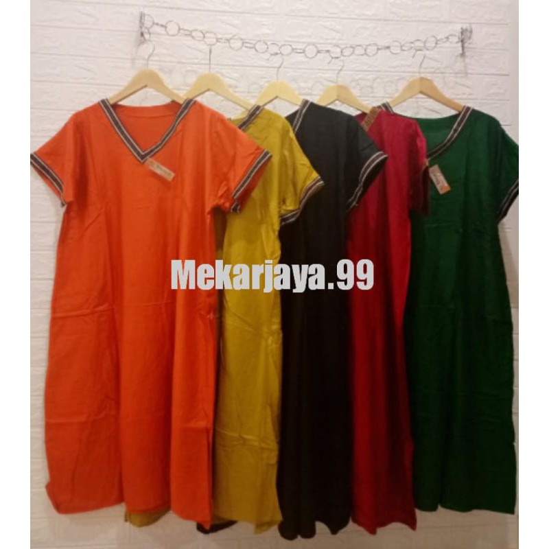 DASTER POLOS 100 DAPAT 3PCS BEBAS PILIH WARNA / DASTER JUMBO /DASTER BAJU TIDUR