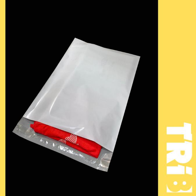 

Premium - 45*65+5cm - White Polymailer Amplop Plastik 60mc 100pcs TERPERCAYA