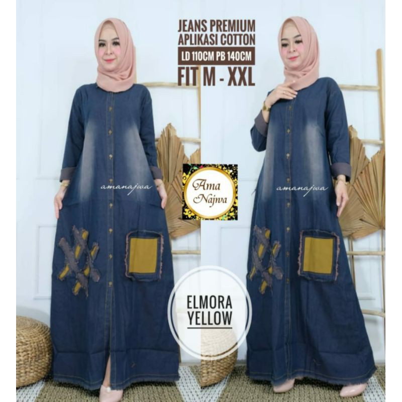 Gamis Jeans Elmora Maxy by Ama Najwa