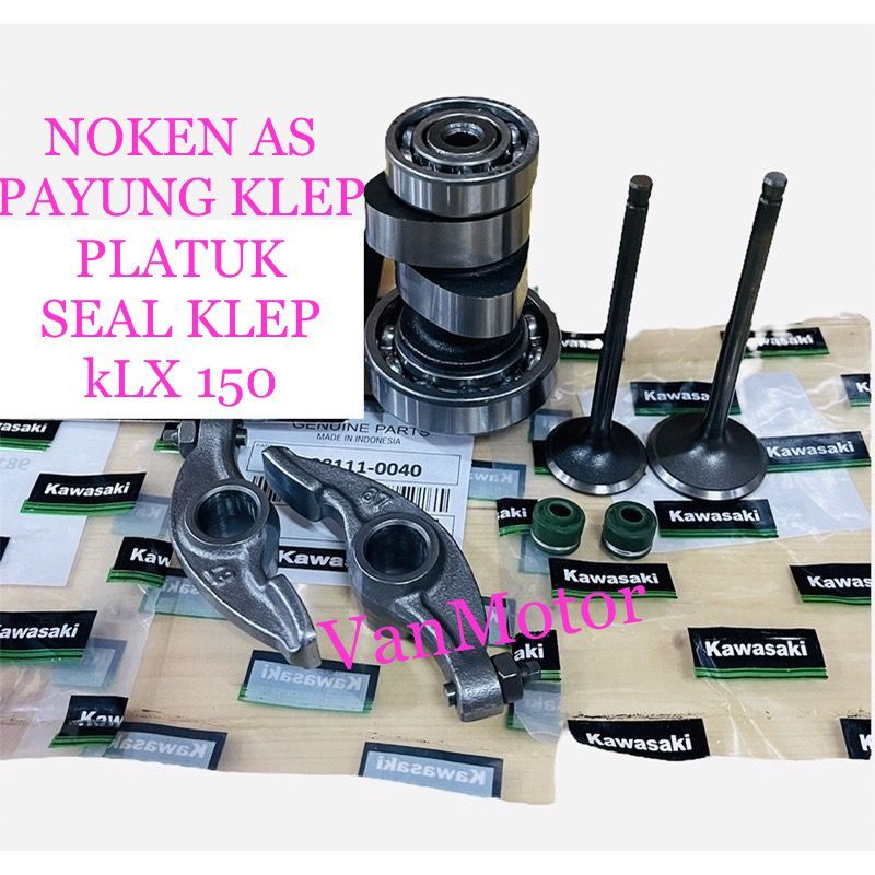 PAKET NOKEN AS SET PLATUK PAYUNG KLEP SEAL KLEP KLX 150 KAWASAKI