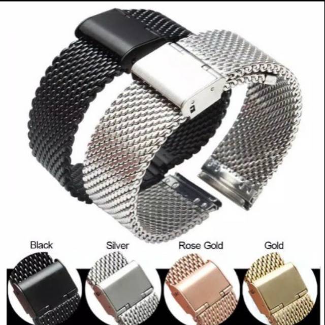 Strap stainless steel uk 18-24mm 4 warna