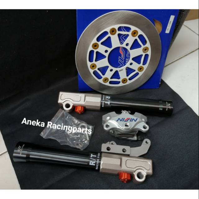 Tabung shock depan beat vario scoopy rt stage set kaliper dan disk pnp