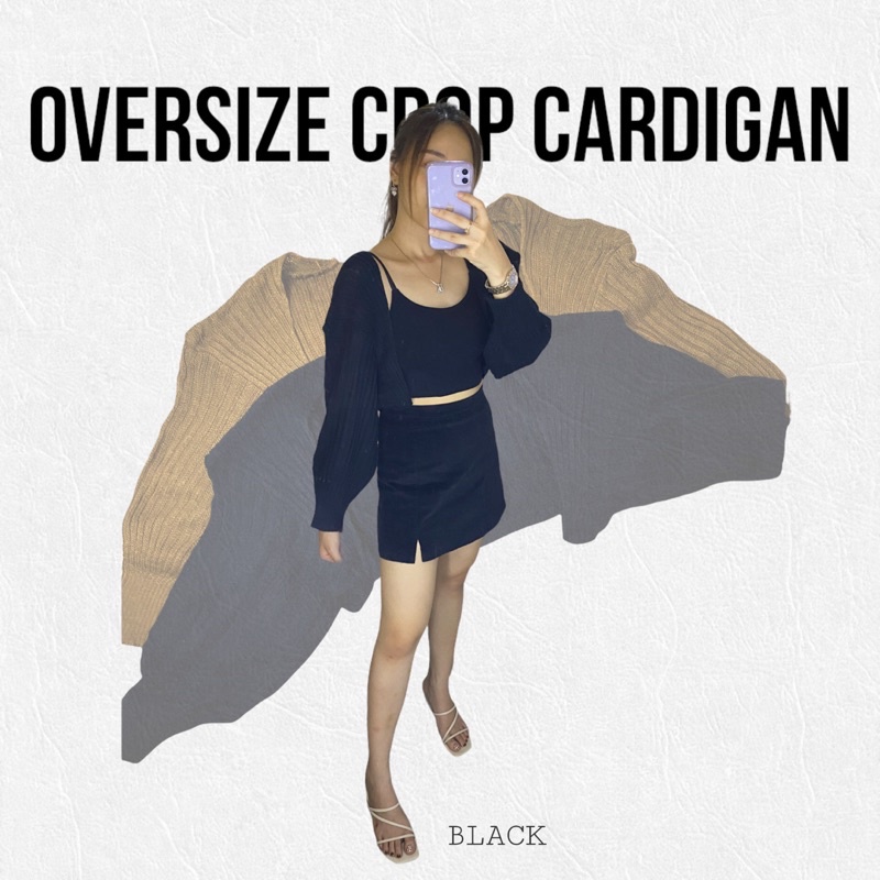 Oversize crop cardigan / crop cardigan rajut / cardigan rajut / outer rajut