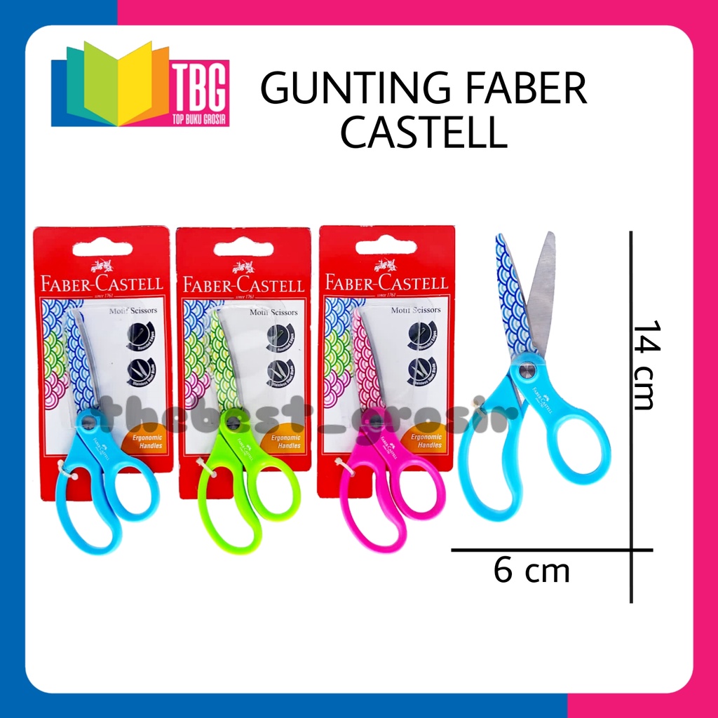 

1 PCS GUNTING MOTIF FABER CASTELL SCRISSORS PEMOTONG KERTAS
