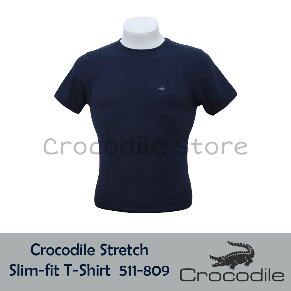 Kaos Oblong Polos Warna Slim Fit Crocodile 511-809