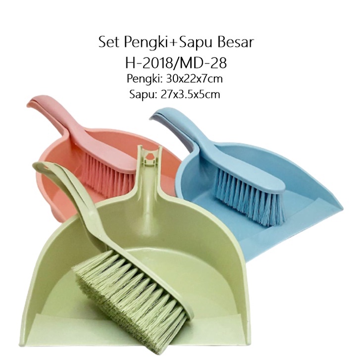 [1 Lusin] Set Dustpan Sapu/Pengki Sapu Besar