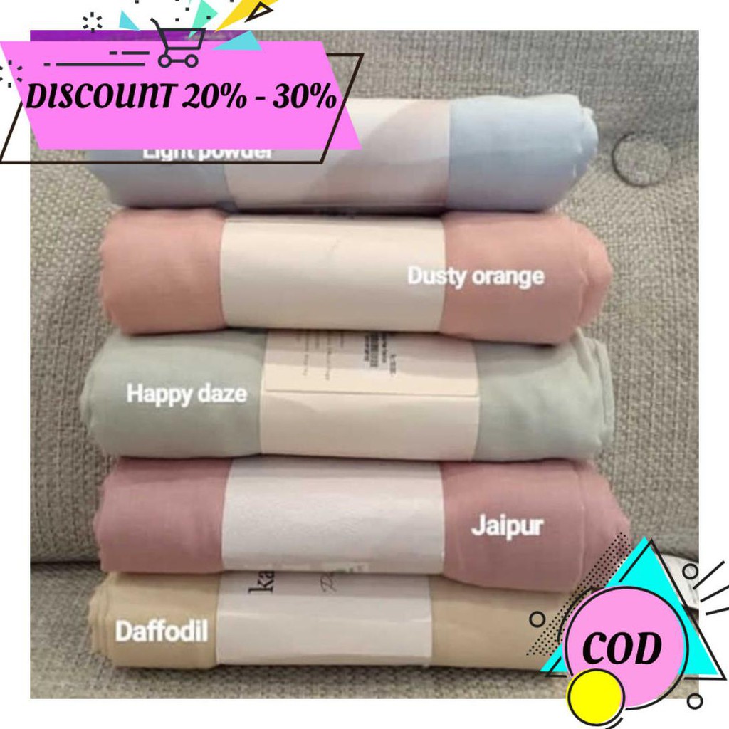 (BAYAR DITEMPAT) VOAL PLAIN SQUARE SCARF KAMI IDEA AA1953
