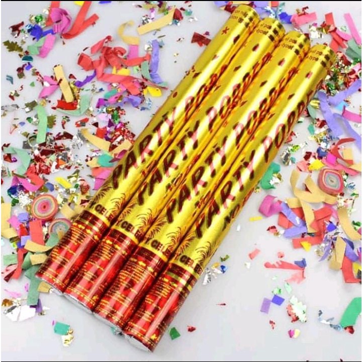 Popper party panjang 30-60 cm / confetti Popper party  / confetty / party popper / confetti popper
