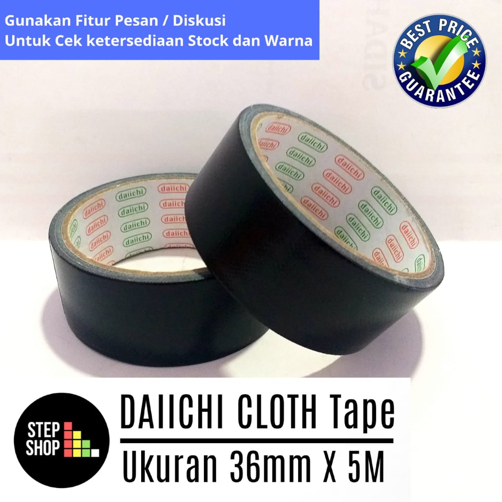 

DAIICHI CLOTH Tape - LAKBAN KAIN - LAKBAN JILID - 36mm X 5M HITAM