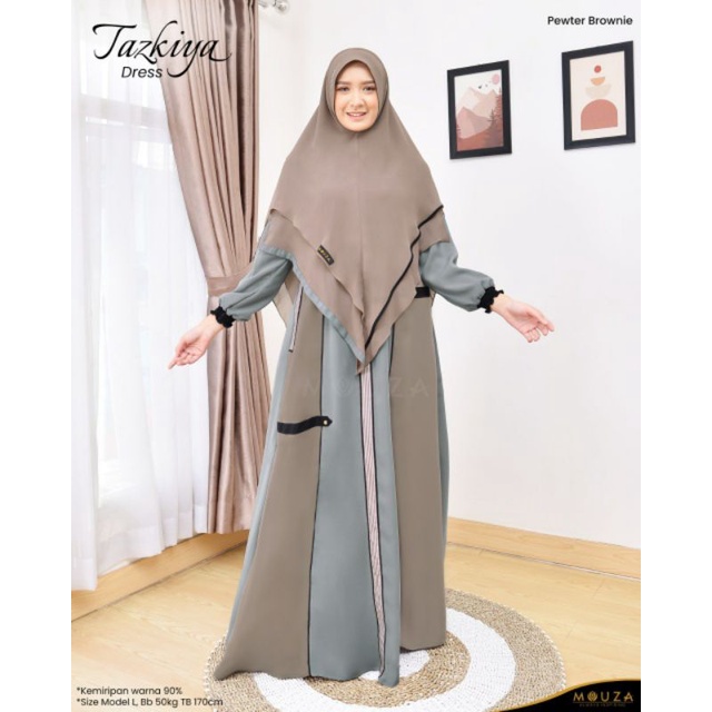 Tazkiya Dress By Mouza | Khimar Tazkiya | Gamis Cantik Mouza | Gamis Mouza | Mouza Indonesia | Dress