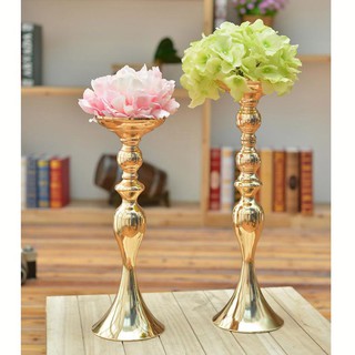 Parties Fit 50mm Dia Canlde 15cm H, 2 Pcs Wedding Centerpieces Candlestick Holders for 50mm Candles Stand Decoration Ideal for Weddings Special Events Set of 2 Gold Metal Pillar Candle Holders 