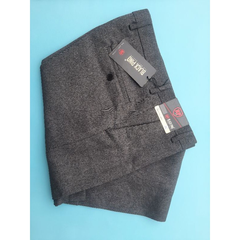 Black Pino Celana Slimfit Semiwoll Premium