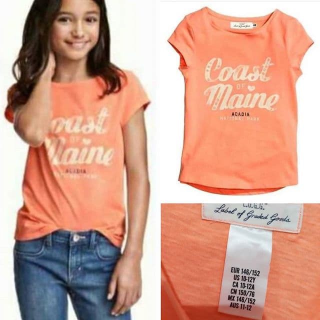 KAOS ANAK CEWE - H&M - 13-14 TAHUN