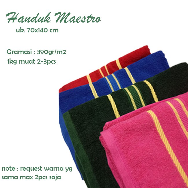 RC Handuk Mandi Milano Maestro Patriot Birdie  Dewasa Jumbo Ukuran  65x135 cm Bahan Katun