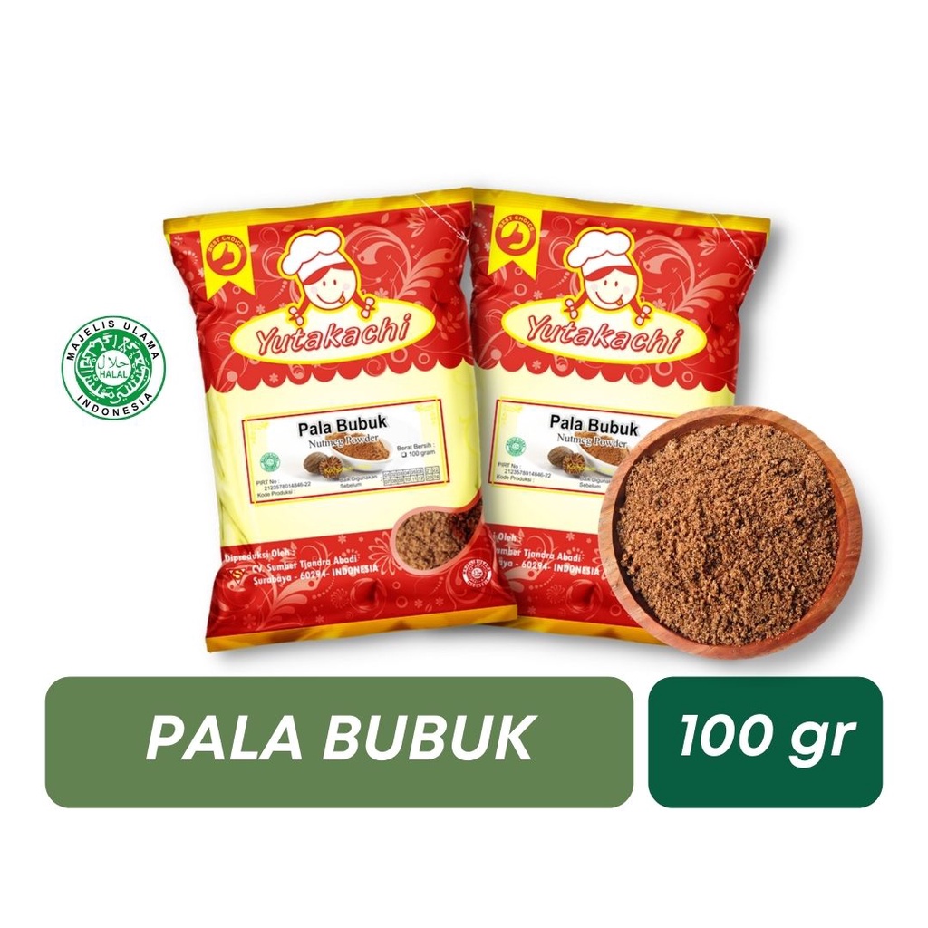 Pala Bubuk 100 Gram / Bumbu Rempah Murni / Pusat Bumbu