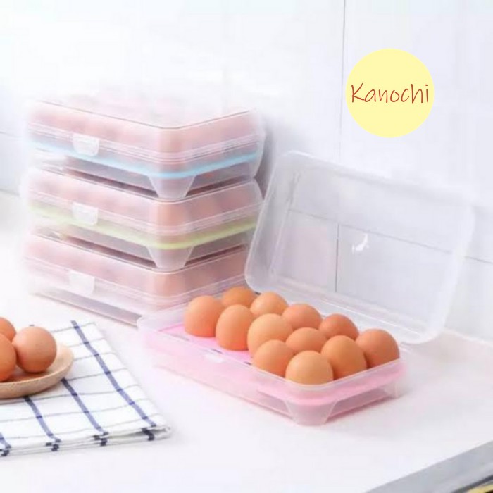 Box telur Tempat Penyimpanan Telur Rak Telur 15 Sekat