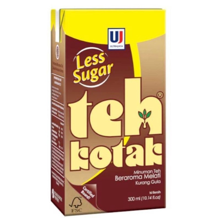 

ULTRA TEH KOTAK Melati Less Sugar 300 ml