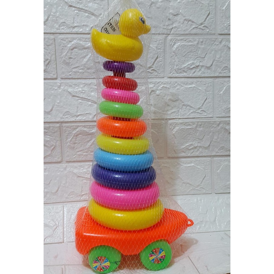 TERLARIS MAINAN ANAK DONAT SUSUN BEBEK BESAR TERMURAH