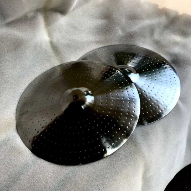 Sepasang Cymbal Hi Hat HiHat 14 inch Stainless