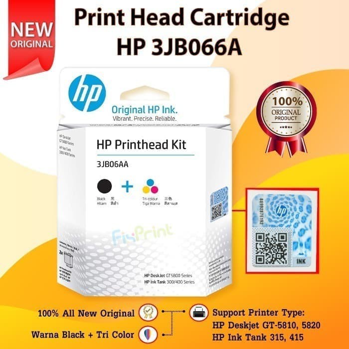 Printhead Cartridge Tinta GT51 GT52 Printer HP gt5810 gt5820 315 415 FPJNew1758