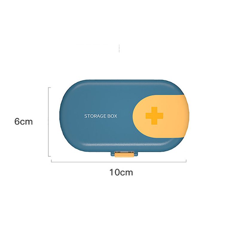 Alat Pemotong Obat Portable Tempat Kotak Obat  6 Sekat Tablet Pill Cutter Alat Penghancur Obat Tablet