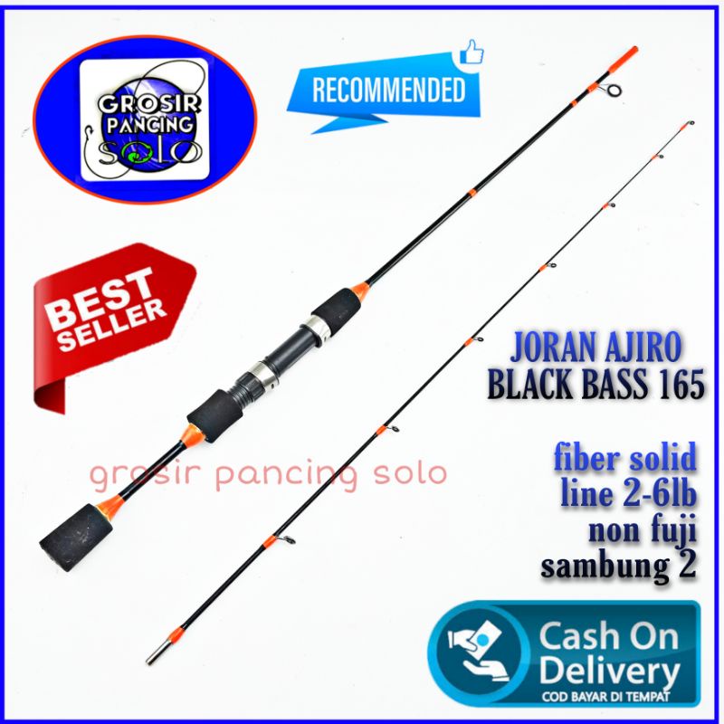 joran ajiro ul Black bass 150 165 180 198 cm ultralight