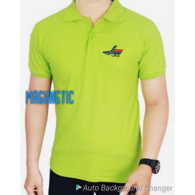 Kaos Kerah Polo Shirt Pria Tshirt Wanita Lea