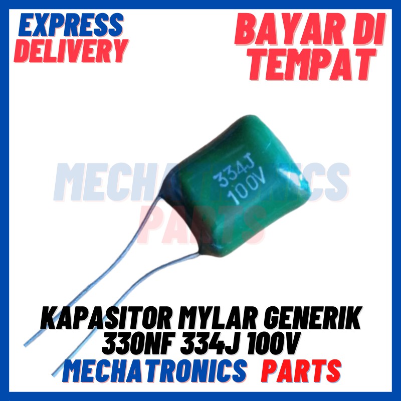 [PAS-9297] KAPASITOR MYLAR GENERIK 330nF 334J 100V