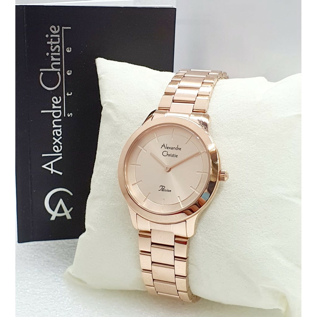AC alexandre Christie AC 2834  wanita original Stainless steel rose gold