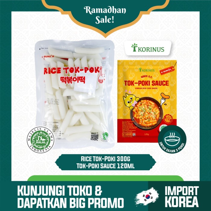 

Instant-Camilan- Paket Rice Tokpoki 300Gr + Tokpoki Sauce 120Gr -Camilan-Instant.
