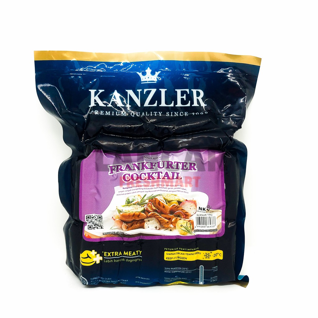 KANZLER FRANKFURTER COCKTAIL 500GR / KANZLER SOSIS AYAM 500GR