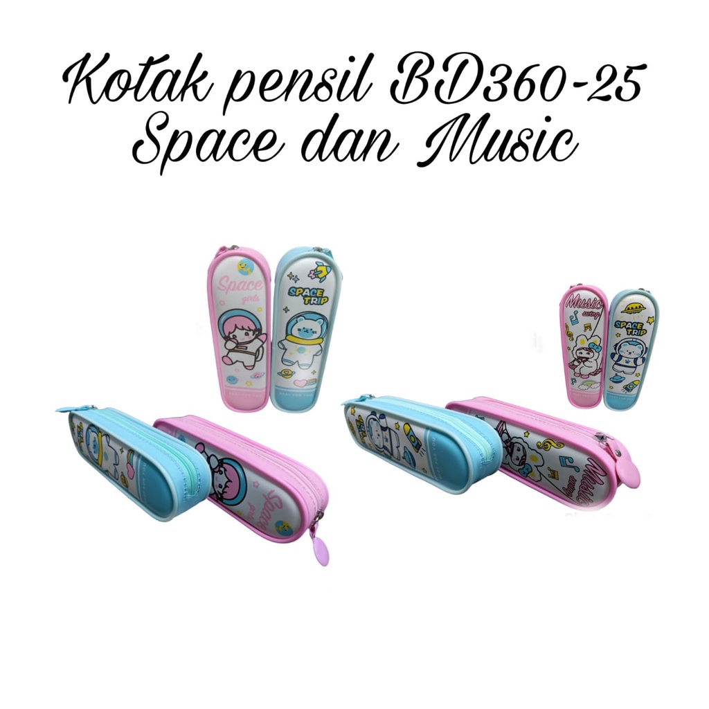 

AS888 - Tempat Pensil Fancy Motif Space Dan Musik Import BD360-25 / Kotak Pensil/ Pencil Case 2in1