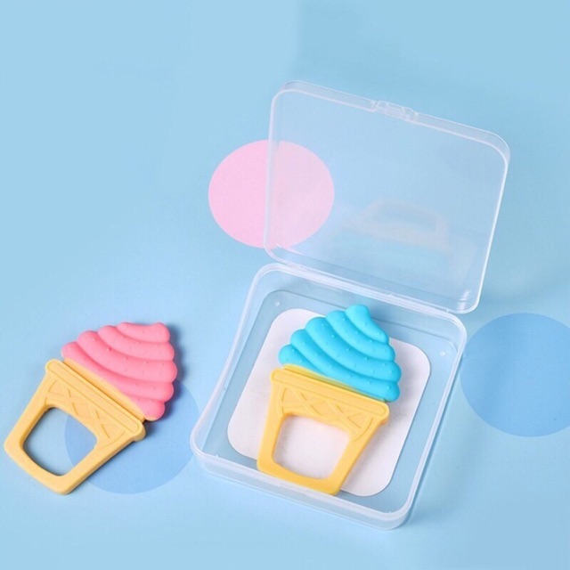 Baby Teether Mainan Gigitan Bayi Theeter Karet Silikon Water Cooler Premium Air BPA Free Isi 3