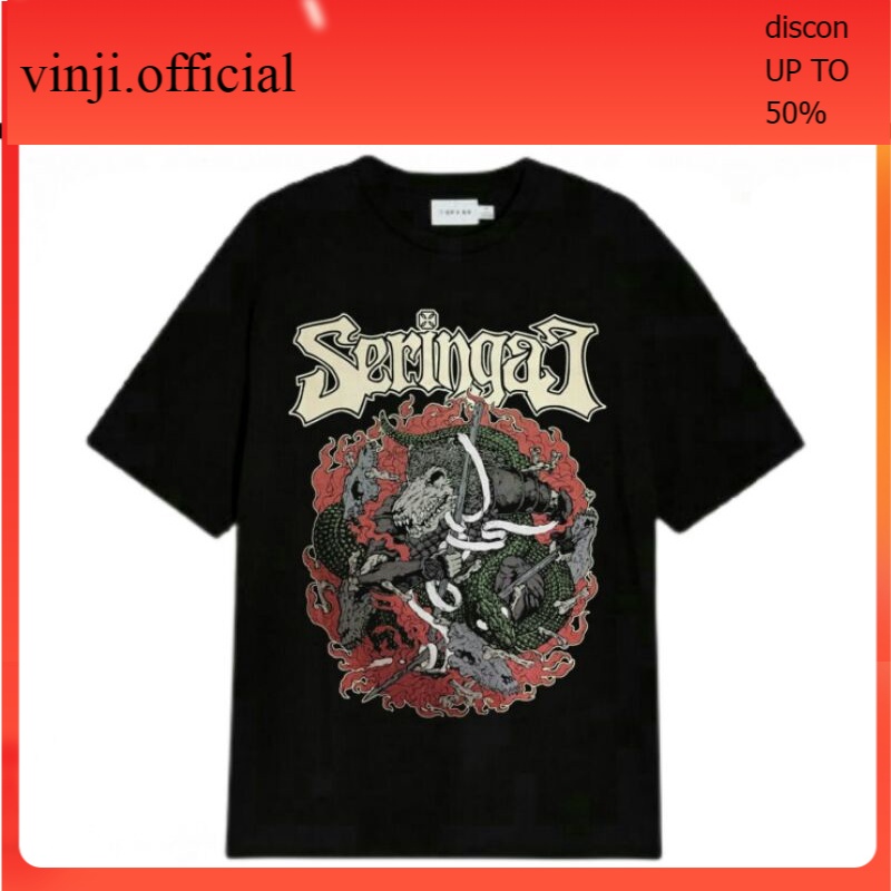 Kaos Baju T-Shirt Seringai Tee Lagu Band Musik Lokal Merch Heavy Metal Punk Rock And Roll Vintage Ov