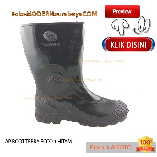 AP BOOT TERRA ECCO 1 HITAM sepatu boot tinggi karet tahan air