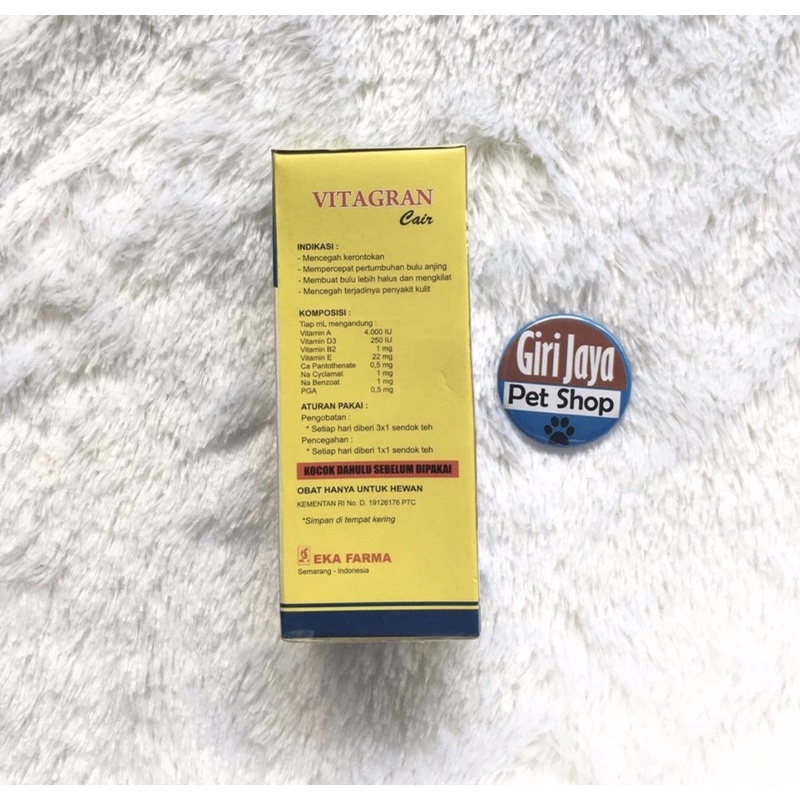 Ratoo Vitagran Vitamin Pertumbuhan Bulu Anjing