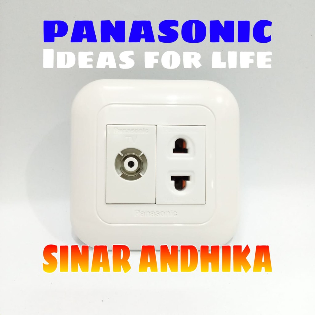 MODUL / JACK TV + STOP KONTAK UNIVERSAL PUTIH PANASONIC WEJ 78029 0119