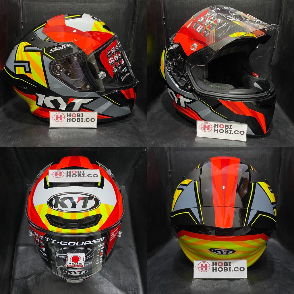 Jual HELM KYT FULL FACE TT COURSE MOTIF FLUX JAUME MASIA 2019 ORIGINAL