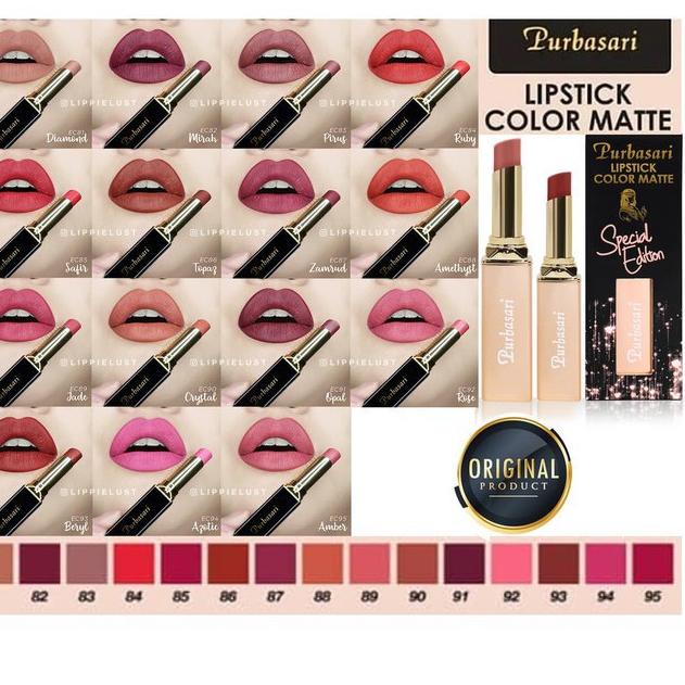 ニ (INEED) PURBASARI Lipstick Color Matte Series - 2.6g (No 81-95) HOT ITEM 40 ☽