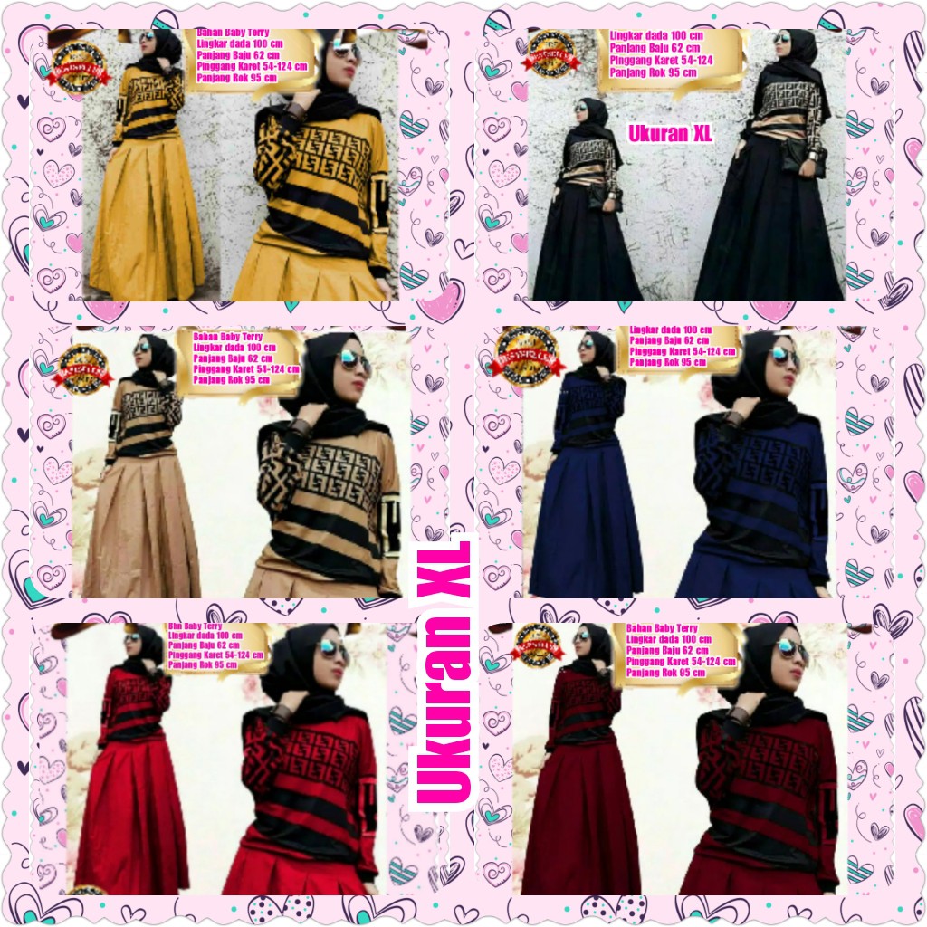 TERMURAH FENDY ROK BLACK /YELLOW/MAROON/RED/CREAM/NAVY/TERBARU/TERPOPULER/TERLARIS/TERMURAH