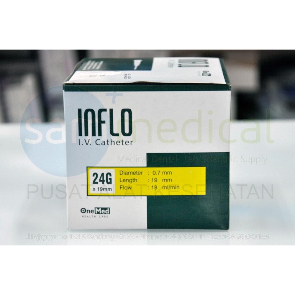 Onemed Inflo Iv Catheter 24g X 19mm / Jarum Infus PERSATUAN