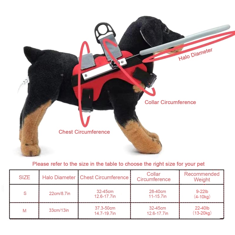 Kiss Strap Harness Bumper Adjustable Untuk Anjing Kecil Buta