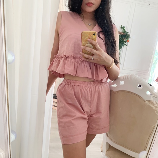 Baju linen kemeja linen piyama linen set linen premium