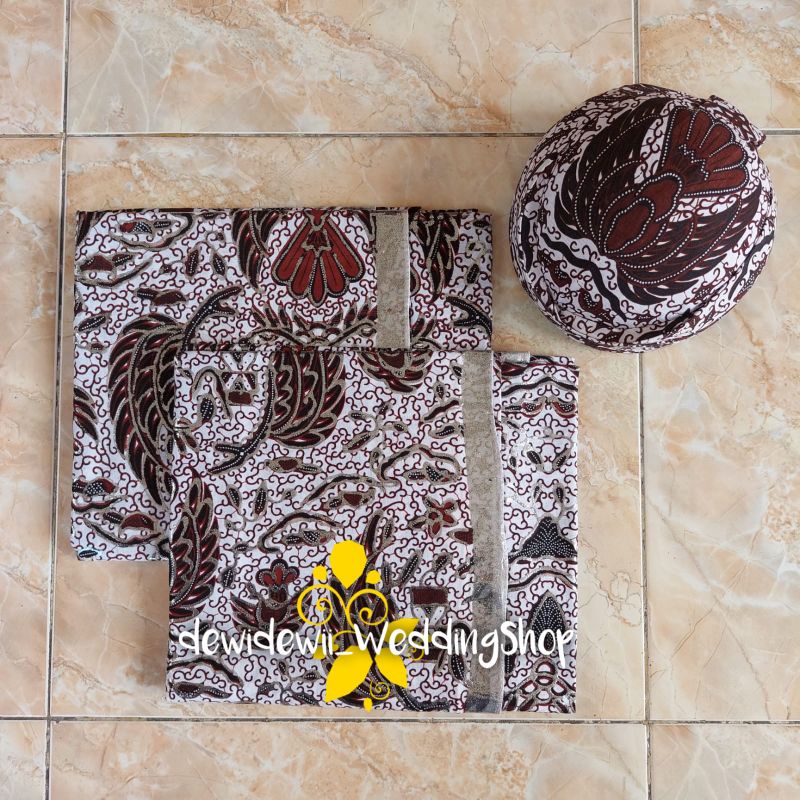 1set Jarik + Blangkon Pengantin, Motif Semen Baru