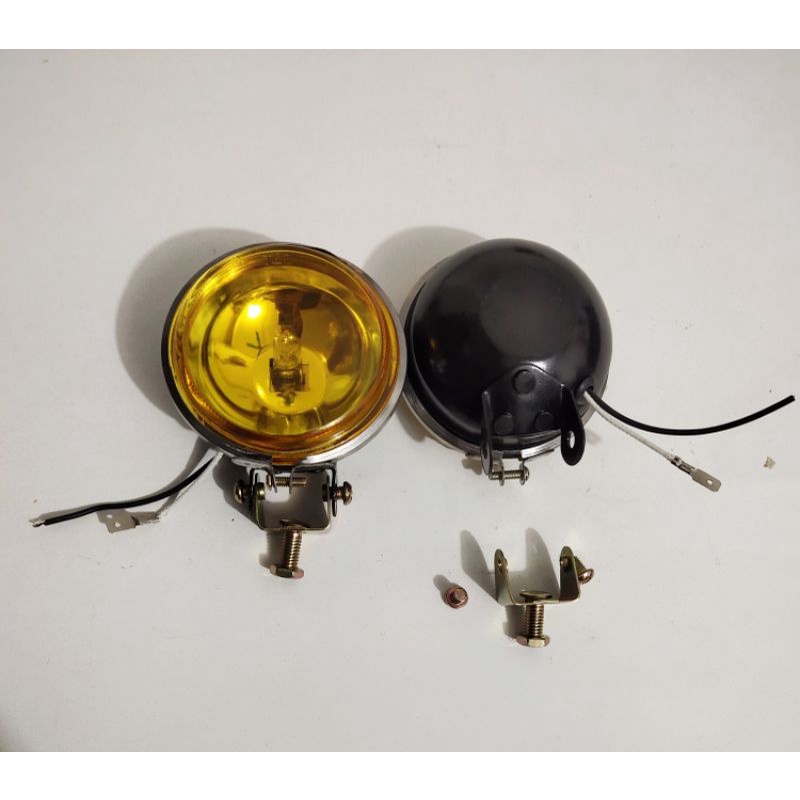 foglam lampu tembak kuning kaca bulat bening 1pcs untuk motor mobil 12 volt