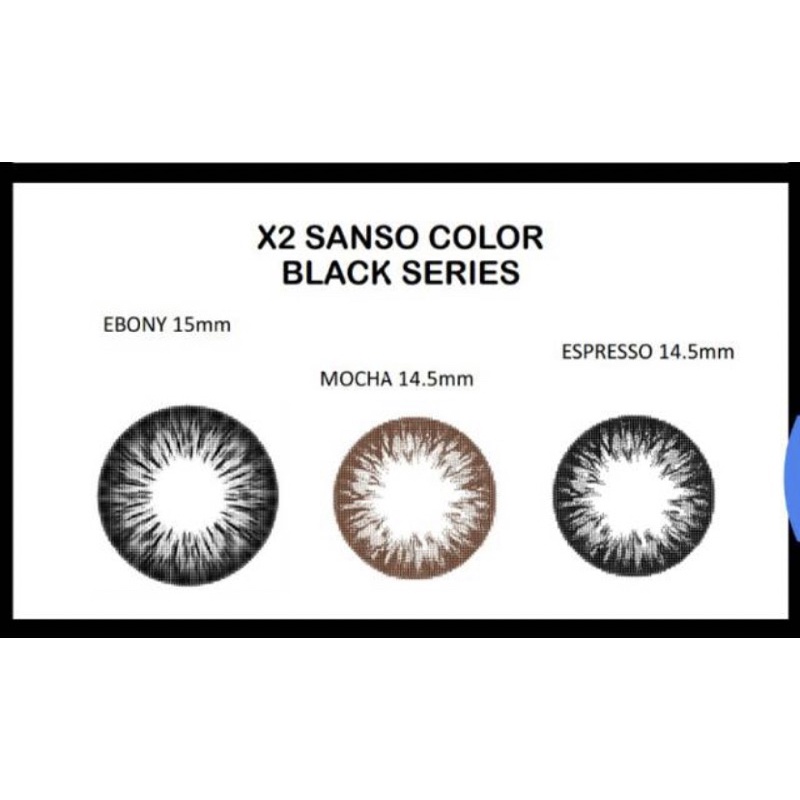 Softlens X2 Sanso Black by Exoticon dia 14,5 - 15 MINUS (5,00 - 10,00)
