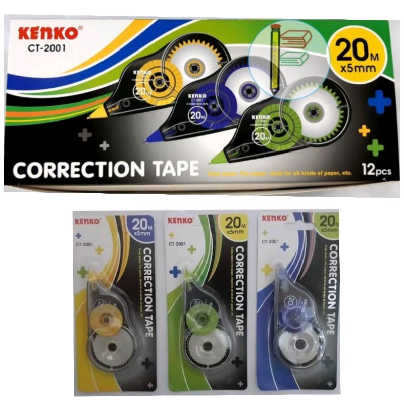 

Tipe-x roll correction tape Kenko 20 meter CT-2001 , CT-2003